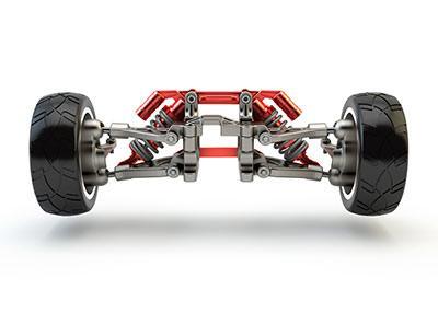 Image of a vehicle's suspension, which could be repaired by Active Green + Ross in Toronto, ON