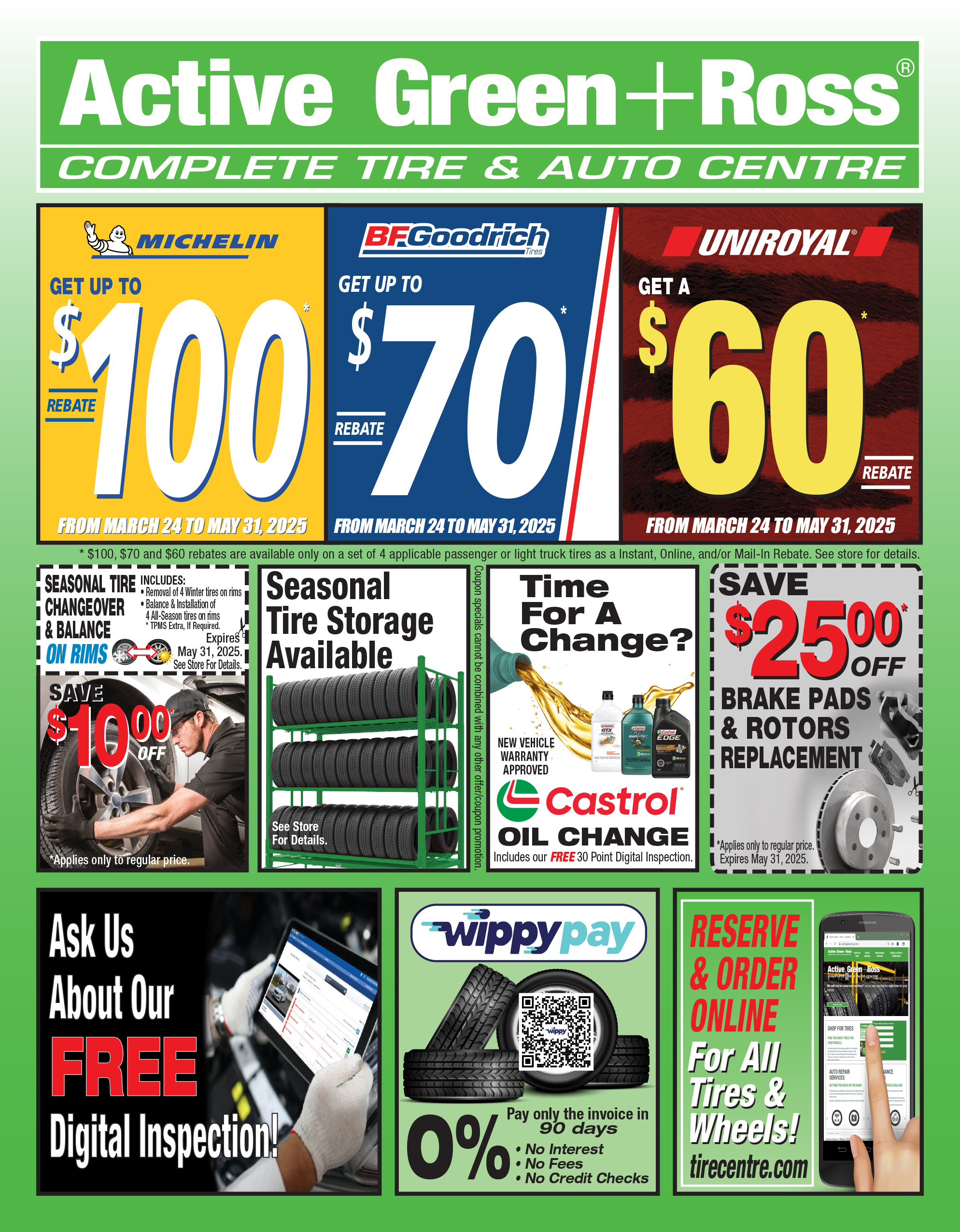 Active Green + Ross Tire Offers