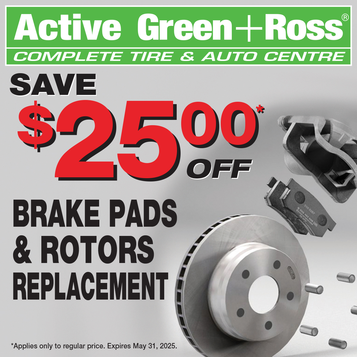 Save $25 on Brake Pads
