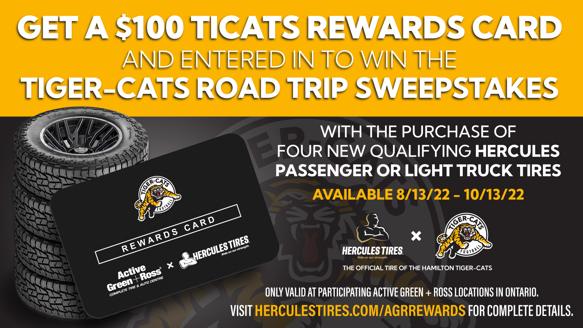 Hercules Tire and Tiger Cats 2022 Promotion