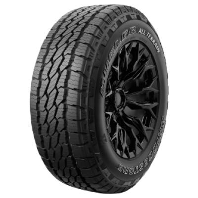 Image of a Bridgestone Dueler A/T 002 RFT (RUNFLAT) tire, which can be found at Active Green + Ross in Toronto, ON
