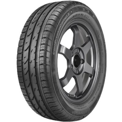 Image of a Continental Contipremiumcontact 2 tire, which can be found at Active Green + Ross in Toronto, ON