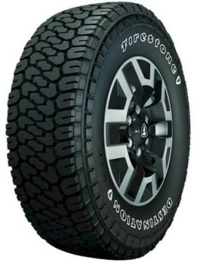 Image of a Firestone Destination X/T OWL  LRE ALL WEATHER tire, which can be found at Active Green + Ross in Toronto, ON