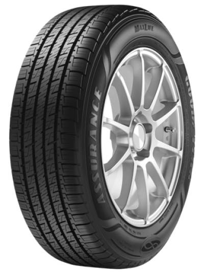 Image of a Goodyear Assurance Maxlife tire, which can be found at Active Green + Ross in Toronto, ON