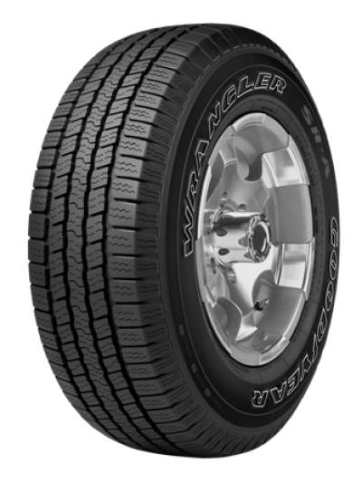 Image of a Goodyear Wrangler SR-A S2 VSB tire, which can be found at Active Green + Ross in Toronto, ON