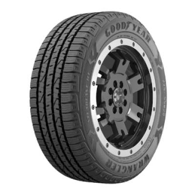 Image of a Goodyear Wrangler Steadfast Ht tire, which can be found at Active Green + Ross in Toronto, ON