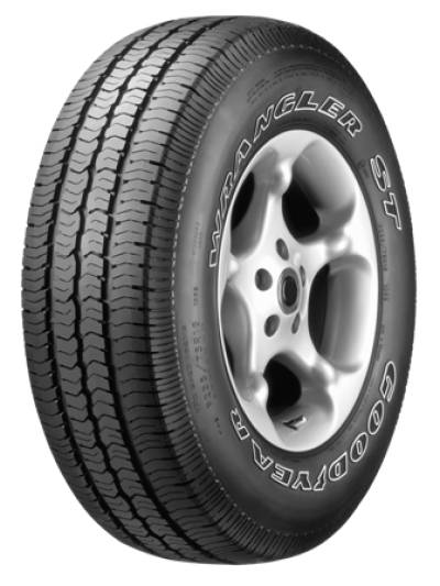 Image of a Goodyear Wrangler ST VSB tire, which can be found at Active Green + Ross in Toronto, ON