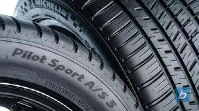 Image of a Michelin XL N0 Pilot Sport A/S 3 tire, which can be found at Active Green + Ross in Toronto, ON