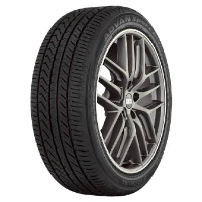 Image of a Yokohama XL  Advan Sport A/S V405+ tire, which can be found at Active Green + Ross in Toronto, ON