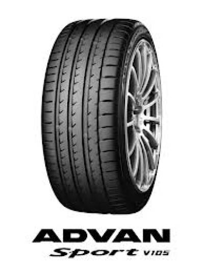 Image of a Yokohama XL ZR N0 Advan V105 tire, which can be found at Active Green + Ross in Toronto, ON