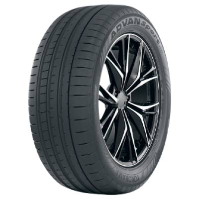 Image of a Yokohama Advan Sport V107G tire, which can be found at Active Green + Ross in Toronto, ON