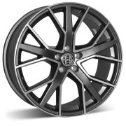 Alloy Wheel Quattro 17X7.5 5-114.3;42/67.1  Gun Metal Machined Face